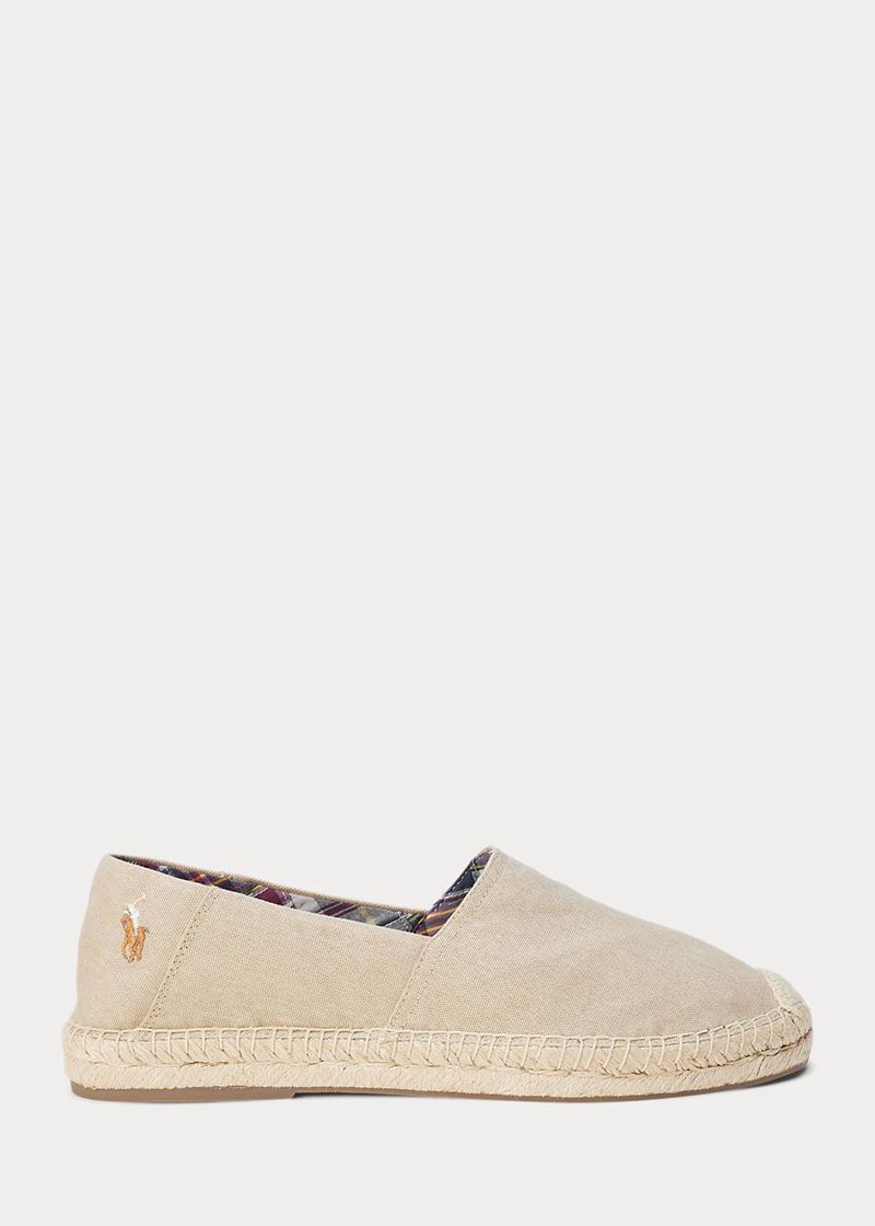 ポロ ラルフ ローレン スリップオン メンズ ベージュ Cevio Washed キャンバス Espadrille UVATC3741